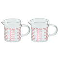 Ackers BORO3.3 Measure Glass -[Insulated handle | V-Shaped Spout]-Made of High Borosilicate Glass Measuring for Kitchen or Restaurant, Easy to Read, 60 ML (2 Oz) 丨(2 Pack) - size: 60ML/2OZ