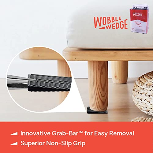 Wobble Wedges Flexible Plastic Shims - Leveling Shims for Home Improvement, Furniture Levelers, Table, and Toilet for Leveling - Made in USA Plastic Wedges Shim for Appliances (Black, 300-Pack) - size: 300