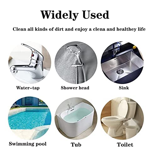 YINGMORE Pumice Stone Toilet Bowl Cleaner Toilet Deep Cleaning,Bathroom Cleaner Brush with Long Handle for Remove Hard Water Stains with Toilet Handle+ Pumice Stones - style: 1 Toilet Handle+7 Pumice