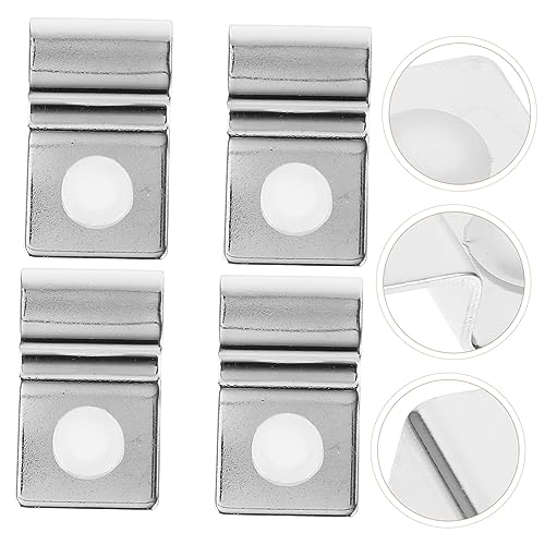 YARNOW Aquarium Clips for Glass Cover 4pcs Stainless Steel Support Bracket Fish Tank Mounting Easy to Clean - size: Size 3