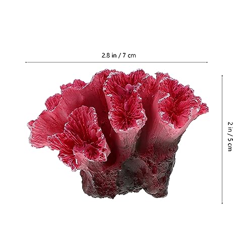 Toddmomy Aquarium Coral Reef Decor Artificial Coral Ornaments Fish Tank Decoration for Fresh and Saltwater Tanks 2.75X2.36X1.96 Inches Safe Polyester Resin - size: 1pc