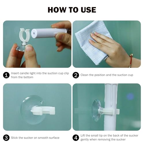 Abaodam 6 Pcs Aquarium Water Pipe Clamp Holder 1/2 Inch Tube Clip with Suction Cups for Fish Tank Air Hose Fixed Clip Small Fish Tank Accessories - size: 4.50X3.00X2.00CM