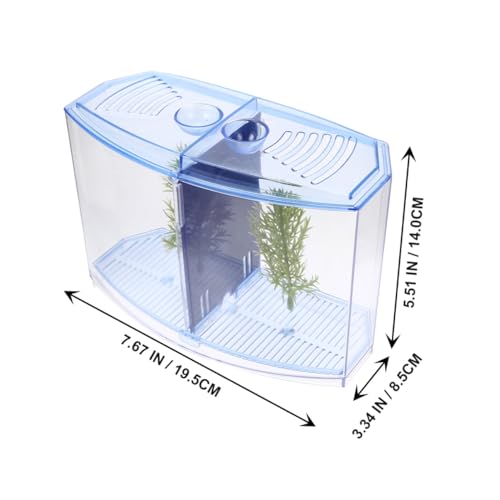 Mini Fish Tank Ornament for Betta Fish Stylish Desktop Aquarium Breeding Tank for Home Decor and Crafting for Living Room Bedroom and Weddings