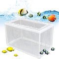 Hatchery Net Box – White Nylon Isolation Chamber, Breeding Container for Aquatic Fry, Tank Divider with Suction Cups | Secure Separation Setup Supporting Safe Growth Inside Aquarium Environments - size: Large