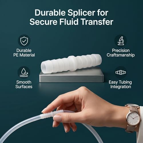 Plastic Hose Barb Fitting, 6mm Straight Equal Barbed Splicer, PE Material, 10 Pieces, for Aquarium and Water Tubing - size: 6-6mm straight through