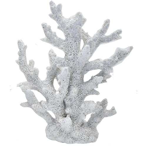 Etlemonde Beach Coastal Decor Coral Reef Home Decor Coral Statue Sculpture Home,Desk,Bathroom,Desktop Shelf Statue,Marine Themed Gifts - color: White Coral