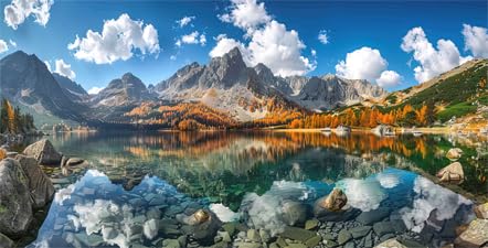 Natural Mountain Aquarium Background, Art Natural Landscape Theme Fish Tank Background, Crawling Terrarium Background 36X18IN with 8 EVA Double-Sided Tape - color: Landscape01, size: 36X18in/90X45cm