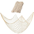 1Pc White Natural Cotton Fish Net Decor, Halloween Gag Party Essential! Nautical Pirate Underwater Ocean Beach Style, Perfect for Spooky Decor, Costume Props and Themed Events