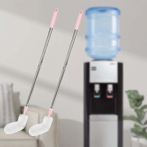 Stainless Steel Bucket Brush, 28 inch, 2 Pack, Nylon Bristles, Plastic Handle, Bendable Head, Suitable for 1 to 5 Gallon Buckets