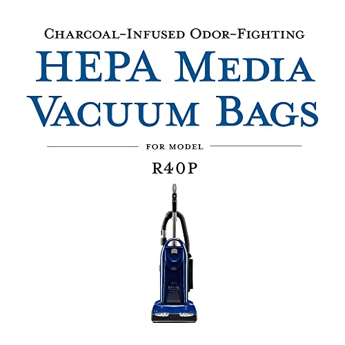 Riccar R40P HEPA Filter Vacuum Cleaner Bags, Charcoal-Infused Tandem Air Yellow, Six Bags Included, RPHC-6