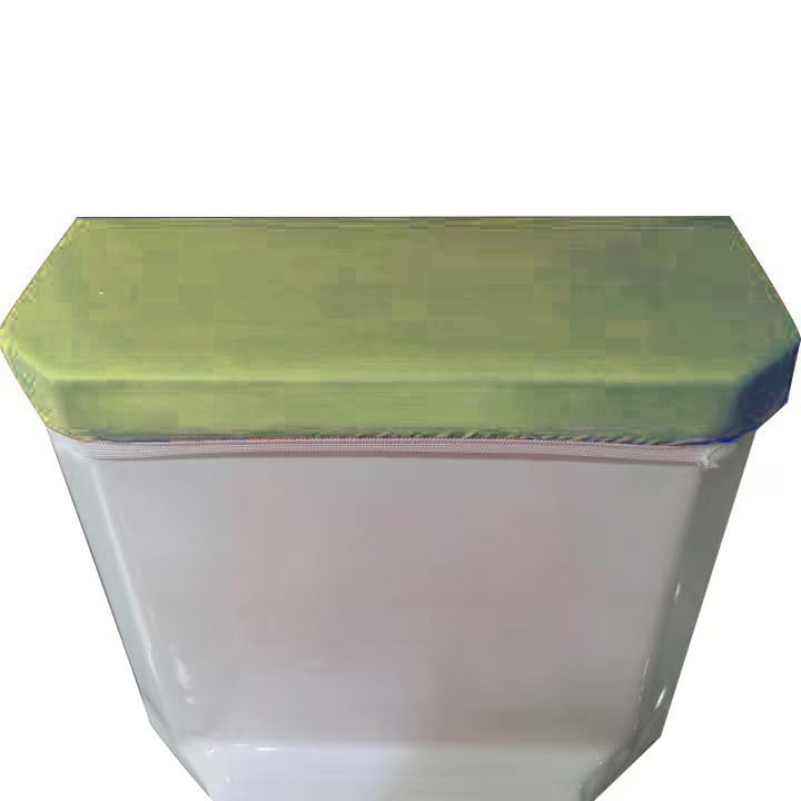 Madeals Toilet Tank Lid Cover and Bath Mat Set Fabric Cover for A Lid Toilet Tank Matcha Green - color: Matcha Green