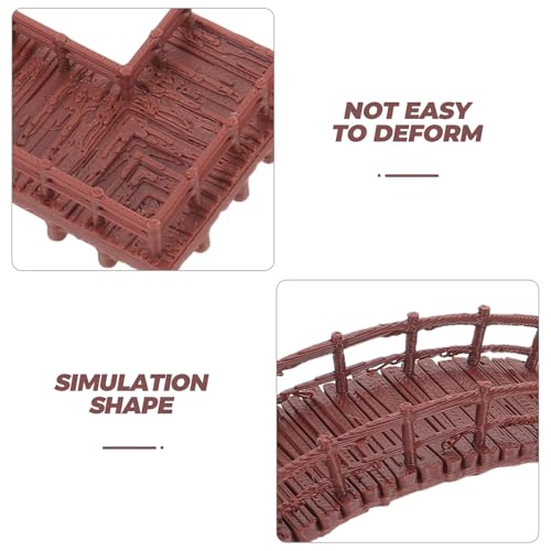 Ciieeo 4pcs Aquarium Miniature Landscape Figurines – Z-Shaped Staircase Arch Bridge – Fish Tank Decoration Accessories for DIY Fairy Garden and Bonsai Scene
