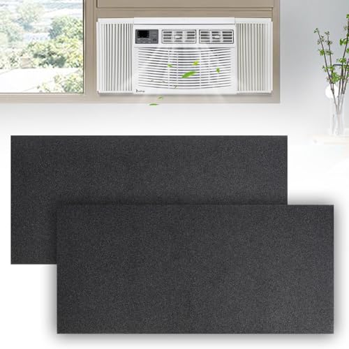 2PCS Air Filter Foam Sheet Material Compatible with UNI 12" x 24" x 3/8" 40PPI Filter Foam, Washable & Reusable Foam Pad Pre Filter Sheet, Cut to Fit Air Conditioners, Air Purifiers, and Aquariums