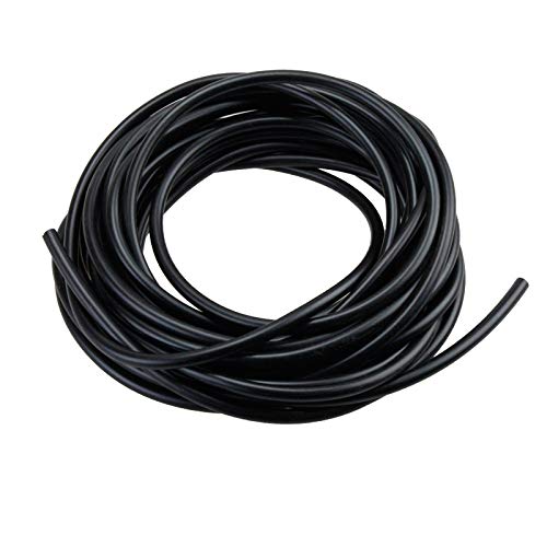AQUANEAT 25 Feet Aquarium Airline Tubing, Standard 3/16” Black Tube for Fish Tank Air Pump Flexible Hose for Hydroponics and Ponds - size: 25 Feet