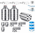 Automatic Float Valve for Water Tank, 2 Pack Stainless Steel Tank Float Valve 1/2" & 3/4", Auto Shut Off Water Level Control Valve for Livestock Trough, Aquarium, Pool
