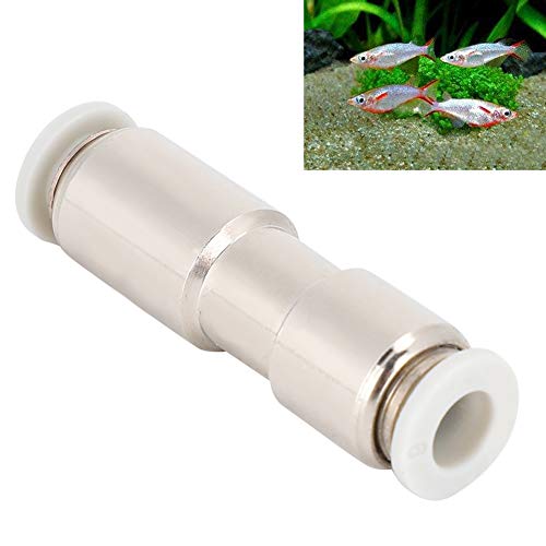 Aquarium One Way Check Valve, Anti Corrode Return Check Valve Metal Direct Connection Pipe for Fish Air Diffuser Connection