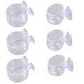 Fish Tank Plant Cup 6PCS Aquarium Growing Cups Acrylic Waterweed Cup Aquarium Decoration Plant Cup Pot with Suction Holder Mini Gardening Vase Feeder