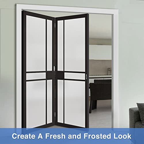 Volcanics Frosted Glass Window Privacy Film with Installation Tools, Removable Static Cling Bathroom Window Film, Heat Control UV Blocking, Peep-Proof, Ideal for Home Office 23.6 x 78.7 Inches - color: Frosted Pure, size: 23.6" X 78.7"