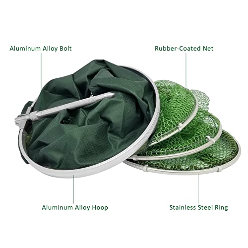 Collapsible Fish Keeping Net - Rubberized Mesh Fishing Basket - Foldable Fish Live Well for Dock & Kayak - Keep Bait and Fish Alive