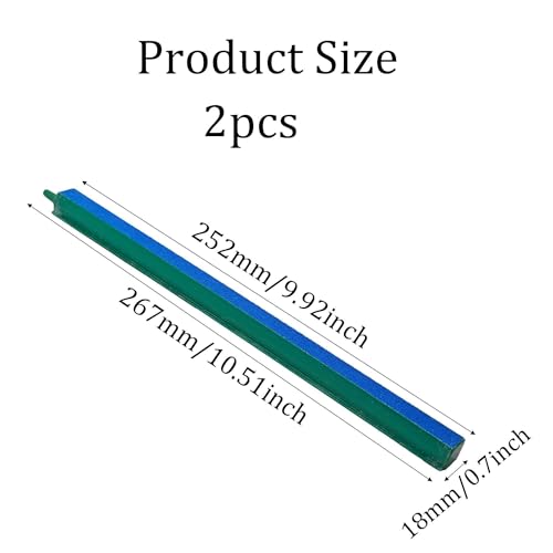 2PCS 10 Inch Aquarium Air Stone Bar, Fish Tank Bubble Diffuser Oxygen Release Bar for Air Pumps, Hydroponic Systems and Ponds - size: 10 Inch