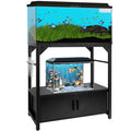 YEMOO Aquarium Stand 20-29 Gallon, 29 Gallon Fish Tank Stand with Aquarium Tools Organizer, 3 Tier Breeder Tank Stand with Storage Cabinet, Heavy Duty Metal Frame for 20 - 29 Gallon Long Aquarium (20-29 Gallon Fish Tank Stand)