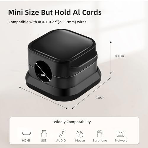 12 Pcs Magnetic Cable Clips, Cable Management, Office Desk Accessories, Cord Organizer, Cable Smooth Adjustable,for Desk, Wall, Car, Motorcycle,Home Office, Phone Cable Management (Black) - color: Black, size: 12 psc