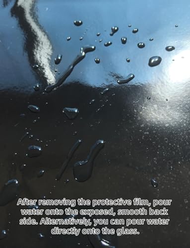 Aquarium Background Paper Décor PVC Fish Tank Backdrop Wallpaper Electrostatic Adhesive, No Glue, Easy to Install, Reusable (15.8" H x 78.7" L, Black)
