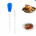 Premium Turkey Baster & Multi-Purpose Syringe, 30ml Heat Resistant Food Baster with Cleaning Brush for Kitchen, Aquarium, Marinade Injector, Basting, Oil Fuel Dispensing (Blue) - color: Blue