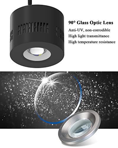 Lominie Aquarium LED Light, Reef Coral Light Saltwater Aquarium Light Full Spectrum with Remote Control Gooseneck for 10 Gallon Fish Tank - color: A120 Saltwater