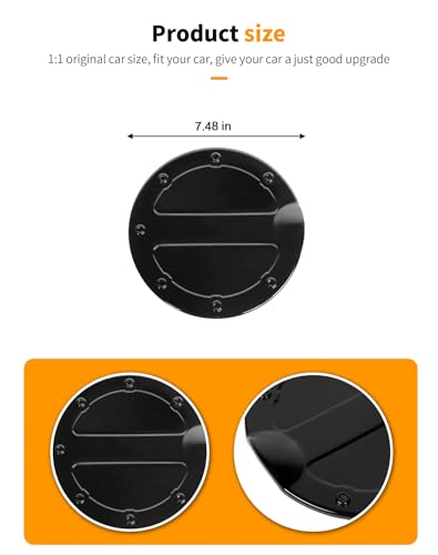 Hoolcar ABS Fuel Gas Filler Tank Door Cap Cover Fit for 2009-2014 Ford F-150 Gas Tank Cap Lid Housing Fuel Filler Door Cover Trim Exterior Accessories, Black - color: Black, size: For F150 2009-2014