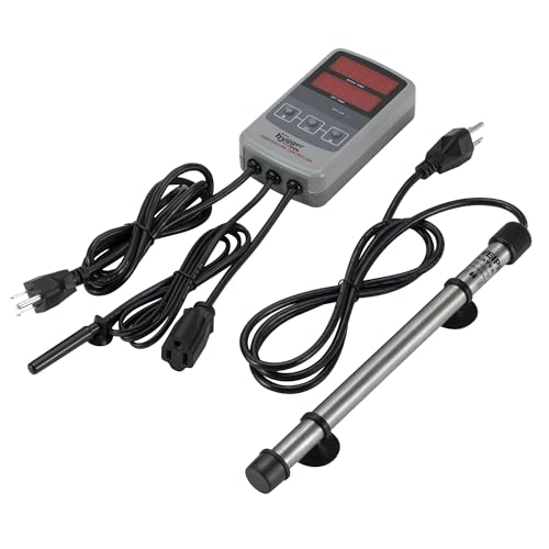 hygger Marine 500W Titanium Aquarium Heater for Salt Water and Fresh Water,Digital Submersible Heater with External IC Thermostat Controller and Thermometer,Fish Tank Heater for Fish Tank 60-120Gallon - size: 500W (60-120 gallon)