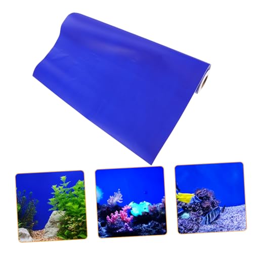 HANABASS Aquarium Background Paper Aquarium Wallpaper Fishtank Background Sticker Fish Tank Backing Background Wallpaper for Tank Aquarium Sticker Aquarium Underwater Poster PVC Blue - color: Blue