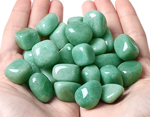 DUQGUHO Green Aventurine Healing Crystals Stones Set Natural Bulk Crystals Tumbled Polished Irregular Crystal Stones Bulk Rocks 0.45 lbs - color: 05 Green Aventurine