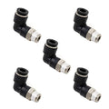 Push to Connect Air Fittings 1/4 inch OD Tubing x 1/8" Npt Elbow Air Line Quick Connect Fittings Male Threaded 90 Degree Push in Lock Fittings Pneumatic Tube Fittings Connectors 5Packs - size: 1/4" OD X 1/8" MNPT