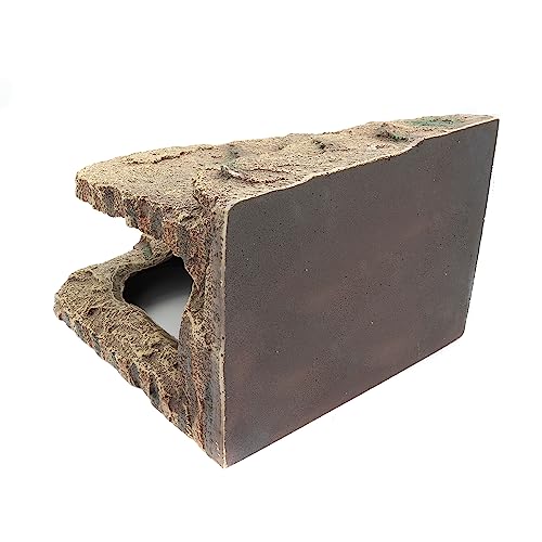 Resin Reptile Hideouts Cave Habitat Decor for Gecko Leopard Lizards Toad Turtle (B- Extra Large)