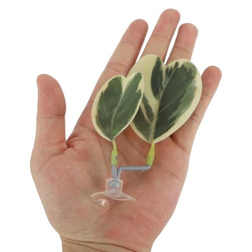 Betta Fish Bed, Betta Leaf Bed, Plastic Betta Heart-Shaped Hammock, Betta Hammock Pad with Suction Cup, Betta Fish Resting Place Betta Fish Supplies Aquarium Decor, Yellow Green - color: Yellow, Green