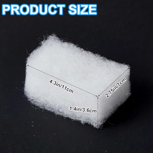 60 Pcs Filter Media Compatible with Fluval 306 307 406 407 Water Polishing Pads Sponge Replacement Parts for Aquarium Fish Tank