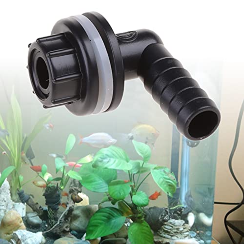 Flexible Tank Adapter (Bulkhead), Water Pipe Storage Adapter Connector, Plastics Elbow Quick Connector, 14mm Inner Diameter, Leakproof, Easy Installation, for Aquariums, Ponds Water Piping