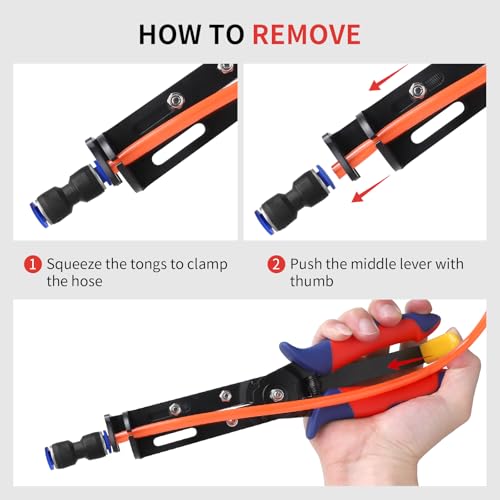 Air Line Pliers Push to Connect Fittings Removal Tool, Disconnect Tool for 1/4” 5/16” (6mm, 8mm) Qucik Connect Air Hose Fittings, Release Pliers for Push-Fit Pneumatic Connectors