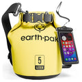 Earth Pak Waterproof Dry Bag - Roll Top Waterproof Backpack Sack Keeps Gear Dry for Kayak with Waterproof Phone Case - color: Yellow, size: 5L