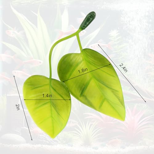 2 Pack Fish Tank Decor Aquarium Decorations Plants, Betta Fish Leaf Pad Fish Spawning Grounds Breeding Resting Bed, Tank Terrarium Accessories Artificial Silk Plant for Betta Fish Tank