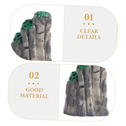 MERRYHAPY 6pcs Mini Rockery Statues for Garden Fairy Fish Tank Decor Mushroom House Landscape Accessories