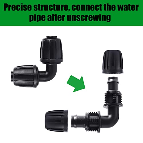 1/2 inch Irrigation Fittings Elbow Connectors For (1/2" ID x0.6-0.63" OD) 16mm Drip Tubing Barbed Connectors-10 Pcs/pack - size: 1/2 inch Elbow