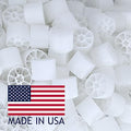 Moving Bed Bio Filter Media - 20mm, White, for Koi Ponds, Aquariums, Aquaculture, Aquaponics (100 pcs)