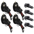 Heavy Duty Suction Cups Anchor with Hooks, Suction Cup Camping Tie Downs with Tarp Clips Deavy Duty ,Outdoor Strong Suction Cup Wall Anchor for RV Boat Camping Tarp Accessory,Car Side Awning (8)