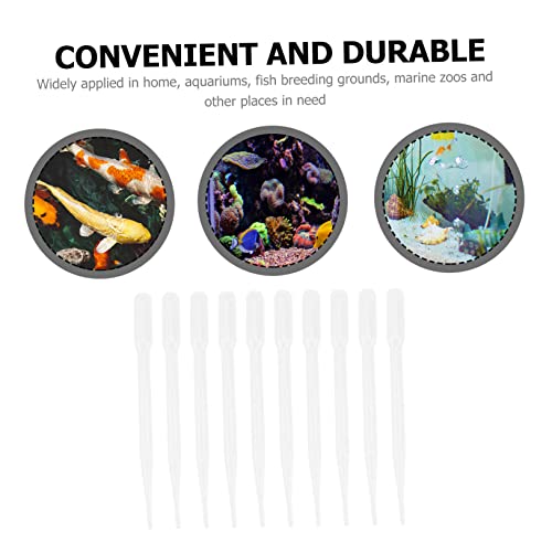 Totority 10Pcs Coral Feeding Tubes Transparent Feeders for Shrimp and Pets Precise Scale Plastic Pipettes for Accurate and Food Dispensing in Aquariums
