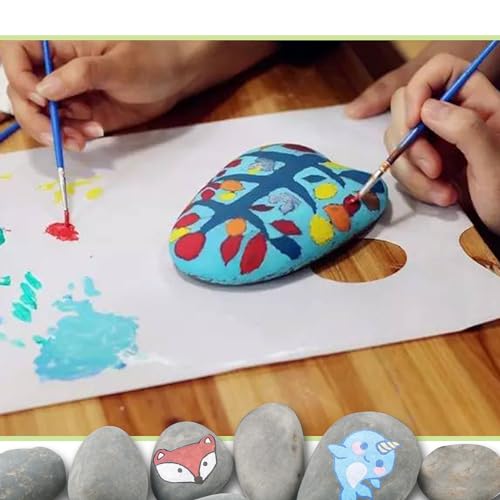 2.4LB River Rocks,Mexican Beach Pebbles for Plants,Potting,Garden Landscape Stone Paving Stone Grey 1Inch - 2Inch - size: 2.4LB, style: Large