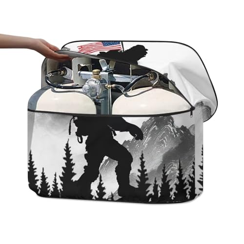 Ape Man American Flag RV Propane Tank Cover Weather Resistant Gas Cylinder Cover Dustproof Camper Propane Tank Cover Camper Accessories Washable - color: Ape Man American Flag, size: Small-Double 20LB