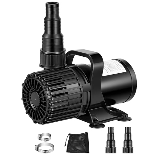 VIVOSUN 1600 GPH Submersible Water Pump with Barrier Bag, 100W Pond Pump, Ultra Quiet Aquarium Pump with 14FT. Lift Height for Pond, Waterfall, Fish Tank, Statuary, Hydroponic