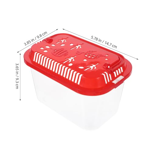YARNOW 5pcs Small Portable Fish Tank, Travel Aquarium Transfer Container for Pet Fish, Transportable Solution for Kids, Car Trips, Beach & Transfer 5.3x3.4x2.8in - color: Sky-blue